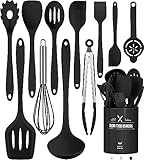 Küchenhelfer Set, 12-teiliges Silikon Kochutensilien Kochbesteck Set, Hitzebeständiger...