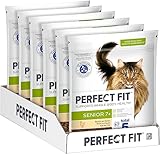 PERFECT FIT Senior Trockenfutter für ältere Katzen ab 7 Jahren - Huhn, 750g (6 Beutel)