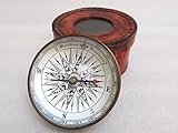 KHUMYAYAD Kompass aus Messing, für den Schreibtisch, Navigationskompass, Schiffskompass mit 75 mm...