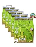 Grain Cat Katzenstreu Natur-Klumpstreu 5x12 L=60 L, GRATIS Versand mit DHL