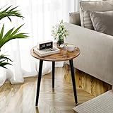 APICIZON Beistelltisch Rund Holz Couchtisch klein Wohnzimmer Schlafzimmer Tisch Beistelltische,mit...
