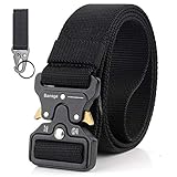 Bansga Taktischer Gürtel,Heavy Duty verstellbare Military Style Nylon Gürtel mit Zink Legierung...