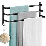 KingSaid Handtuchhalter 60CM Wand 3-Stöckig Handtuchstange mit Haken Wand Wandregal Geeignet...
