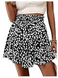 GORGLITTER Damen Shorts Breites Bein Hosenrock Locker Sommershorts Geblümt Sommer Skort Kurze Hose...