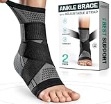 AREST (2er-Pack) Sprunggelenkbandage - Einstellbare Knöchelbandage - Bandage Fußgelenk für Sport...