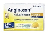 tetesept Anginosan Halstabletten Zitrone - zuckerfrei – Halsschmerztabletten gegen akute Reizungen...