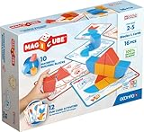 Geomag Magicube Blocks & Cards 16 Stück - Würfel, Magnetblöcke und Karten ab 2 Jahren - 100%...