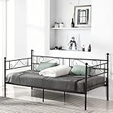 FetiNes Tagesbett Bettgestell 90x190 cm Bett, Metal Wasserdicht Familienbett Gästebett Metallbett...
