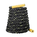 SportPlus Battle Rope, Seillänge 9 Meter, 3,8 cm Durchmesser, hochwertiges Schlagseil für...