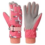 Ski-Handschuhe mit hoher Empfindlichkeit, für Kinder, Teenager, winddicht, Fleece-Isolierung,...
