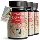 Vitamin D3 K2 VEGAN - 540 Tabletten mit 5000 IE D3 + 200 mcg K2 - optimal hochdosierte Kombination...