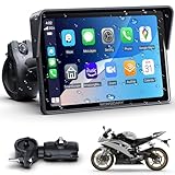 Kabelloses Motorrad CarPlay kompatibel mit Apple CarPlay & Android Auto,W522 5 Zoll IP67 Wasserdicht...