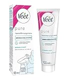 Veet PURE Haarentfernungscreme – Für sensible Haut geeignet – Anwendung für Bikini & Achseln -...