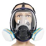 Kompletter Anzug Wiederverwendbare Vollgesichts-Atemschutzmaske zum Lackieren, Polieren, Schweißen...