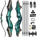 60 Zoll Bogenschießen Recurvebogen 20-60 Lbs Takedown Bogen Für Rechts Schütze Jagd Bogen Und...