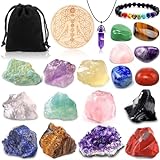 Purpledi Chakra-Stein-Set, Kristalle Heilsteine Set, 21PCS Chakra Steine Set, Edelsteine Set,...