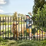 Thealyn Metall Gartenzaun Dekorativer Zaun 81cm hoch x 60cm breit (5 Paneele, Gesamtlänge 3m) Kein...