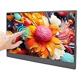 15,6 Zoll IPS Tragbarer Bildschirm-HDR 1080P 60HZ Touch, Stereo-Sound, USB Typ C, Split-Screen-Modus...