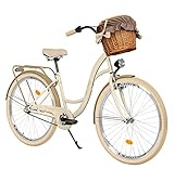 Milord Komfort Fahrrad mit Weidenkorb Hollandrad, Damenfahrrad, Citybike, Retro, Vintage, 28 Zoll,...
