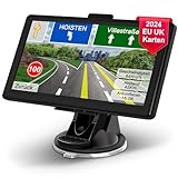 GPS Navigationsgerät für Auto 2024 LKW - Navi LKW Navigation für Auto PKW, Europa UK 52 Karten,...