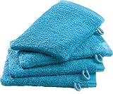 Erwin Müller Waschhandschuh-Set 4er-Pack Petrol Größe 15x21 cm - Ludwigsburg - 100% Baumwolle -...