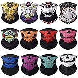 MengH-SHOP Schädel Bandana Multifunktionstuch Nahtloses Halstuch Elastischer Sport Nahtlose...