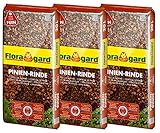 Floragard Mulch Pinienrinde 2-8 mm 3x20 L • superfein • dekorativer Bodenbelag • unterdrückt...