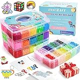 Inscraft Bügelperlen Set, 25000 teilige große Bügelperlen 5mm, 26 Farben Bügel-perlen xl, Bügel...