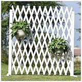 Einziehbare Haustierbarriere Gartenzaun Selbsttragende Holzspalier Paneele für den Außenbereich...