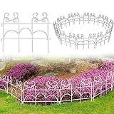 ARIFARO Dekorativer Gartenzaun 33 cm H x 43 cm B (10 Packungen) No-Dig Border Zaun Gesamtlänge 4,3...