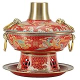 NIBHZ Chinesischer Kupfer Hotpot Cloisonne Kupfer Hot Pot Emaille Single Hot Pot Haushalt Einzeltopf...