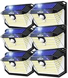Solarlampen für Außen mit Bewegungsmelder - 159 LED 270°-Weitwinkel-Wandleuchten IP65...