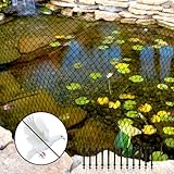 Teichnetz Feinmaschig, Vogelnetze Vogelschutznetz mit 12 Stück Bodenanker, Obstbaumnetz Laubnetz UV...