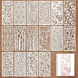 16 Stück Schablonen Set Malerei Zeichenschablonen Kunststoff Schablonen Vorlagen zum Malen...