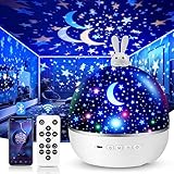 Night Light,Sternenhimmel Projektor Kinder mit 15 Film,Nachtlicht Kinder Nachtlicht Baby,Bluetooth...