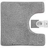 AXERHK WC Vorleger mit Ausschnitt,WC Teppich,Graue rutschfeste WC Vorleger,U-förmige Weiche...