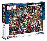 Clementoni 39411 Marvel Universe – 1000 Teile, Impossible Puzzle, Geschicklichkeitsspiel für die...