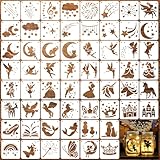 SRIZIAN 60 Stück Kleine Schablonen Set mit Feen, 7.6x7.6cm Wiederverwendbar Schablonen...