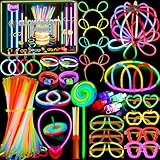 LPAOIS 277 Stück Knicklichter Party Set Glow Sticks Leuchtstäbe Knicklichter,Neon Party...