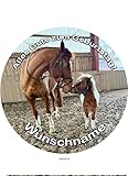 Tortenaufleger Wunschname, Pferd, Islandpony, Sport, Tortendeko, Cake Decoration Fondant, Ø 20cm,...