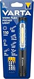 VARTA Baustrahler LED inkl. 3x AAA Batterien, Work Flex Pocket Light, handliche Arbeitsleuchte mit...