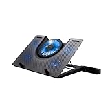 Trust Gaming Laptop Kühler GXT 1125 Quno Cooling Pad, Cooler Ständer, LED-Beleuchtung, 5 Lüftern,...