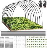 HuaMuDM 50 PCS Pflanztunnel Bögen,43cm Gewächshausreifen Fiberglas,Gartentunnel...