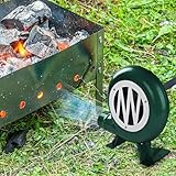 Manueller Grillventilator, Handkurbelgebläse, Grillgebläse, Grillkohleanzünder, für...