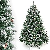 Yorbay künstlicher Weihnachtsbaum Tannenbaum mit Ständer 120cm-240cm für Weihnachten-Dekoration...