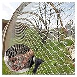 DTVEW 304 Edelstahl-Seilnetz, Flexibles Seil-Geländer-Netz, 5cm/1,5mm Flexibel Garten Bauernhof...