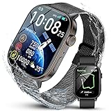 LOYEWAIER Smartwatch Damen Herren mit Telefonfunktion 2,01'' HD Fitnessuhr mit GPS Tracker Kompass...