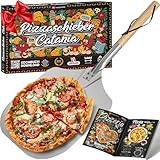 heidenfeld Pizzaschieber Catania | Pizzaschaufel - 30.5 x 30.5 cm Fläche - Aluminium Pizzablech -...
