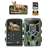 HAZA 4K WLAN Wildkamera mit App 64MP HD Wildtierkamera mit 940nm Nachtsicht Bewegungsmelder WiFi...