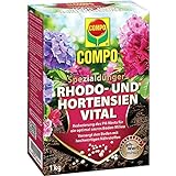 COMPO Rhodo- und Hortensien Vital, Spezial-Dünger zur Reduzierung des pH-Wertes im Boden, 1 kg